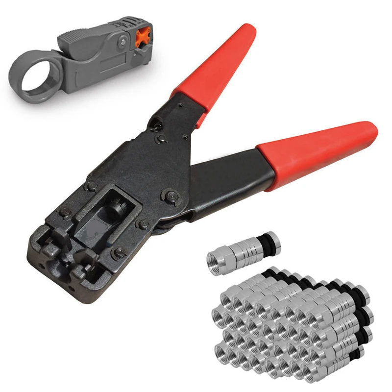 

1set Universal Compression Tools Connector Fitting Cable Coaxial Crimper Pliers Set hand tools
