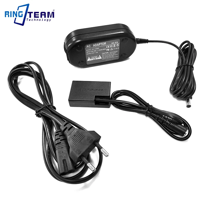 ACK-E18 ACKE18 (LP-E17) system zasilania aparatu AC Adapter do canona EOS SL3 R10 RP 77D 200D 750D T6i T7i 760D T6s Kiss x88d 850D 8000D