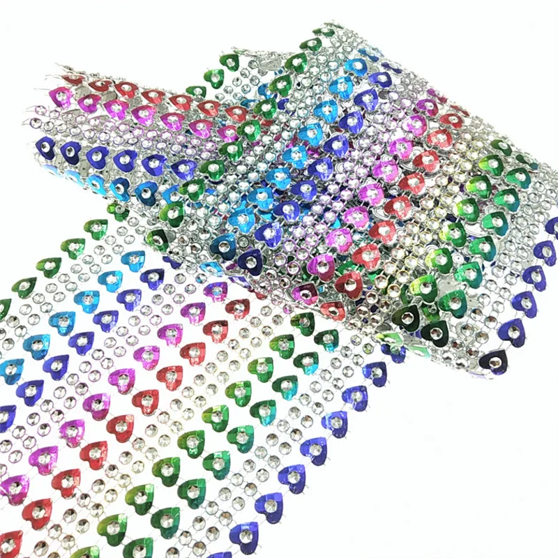 91.5cm Fashion Crystal Diamond Mesh Arranged Rhinestone Ribbon For Bouquets Candle Holder Vases Wedding Party Home Decoration