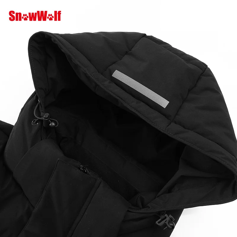 SNOWWOLF Men Winter Fishing Clothes Outdoor USB Infraded Heating Hooded Cotton Jacket Hiking Fishing Thermal Clothing Coat