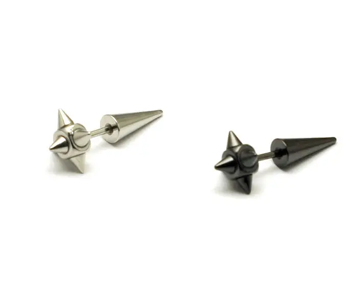 

Small titanium stud earring boys punk Men stainless steel earrings stud earring 2203