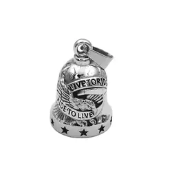 Live To Ride Eagle Biker Bell Pendant Stainless Steel Norse Viking Helmet Skull Masonic Mens Jewelry