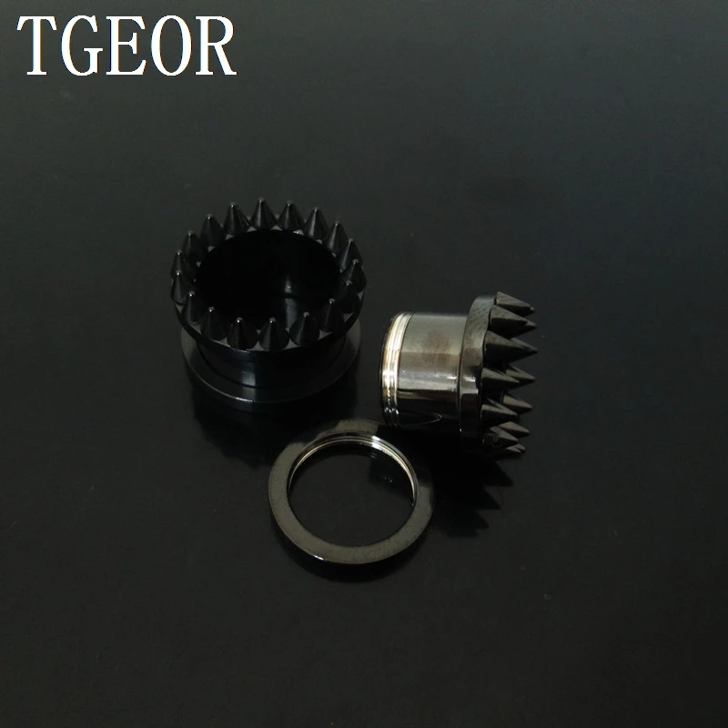 body jewelry screw on full spike ear tunnels 1pcs mixed sizes surgical Stainless Steel Flesh Tunnel