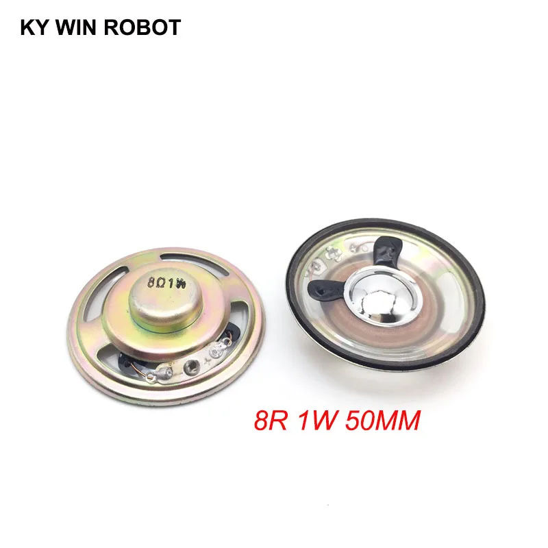 2pcs/lot New Ultra-thin speaker waterproof 8 ohms 1 watt 1W 8R speaker Diameter 50MM 5CM thickness 12.5MM