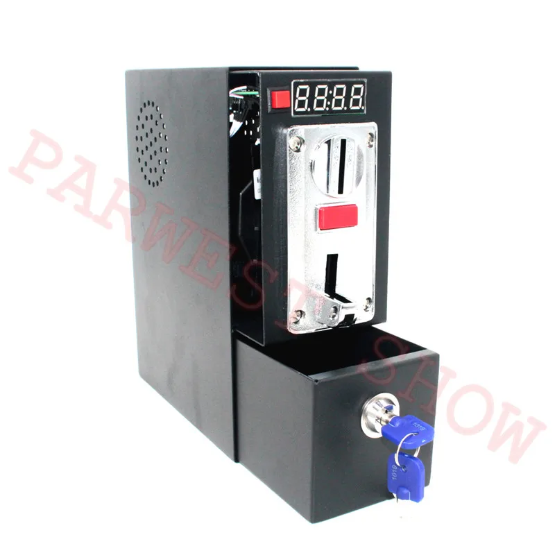 

DG600F Coin Operated Timer Control Box Multi Coin Acceptor Power Supply with Push Button for Washing Machine/Message Chair