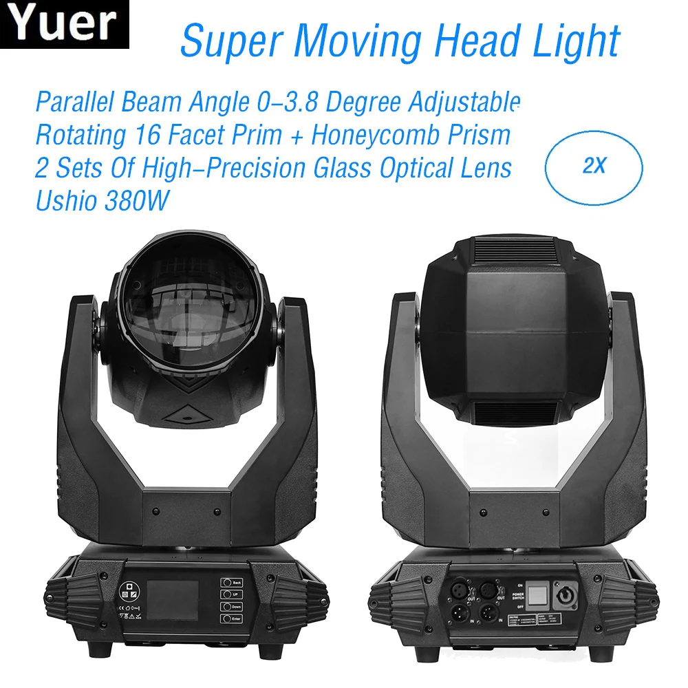 

2Pcs/Lot 380W LED Moving Head Light Color temperature 8500K/4500K/3200K For Party Disco Bar Nightclub Stage Light DJ Equipment