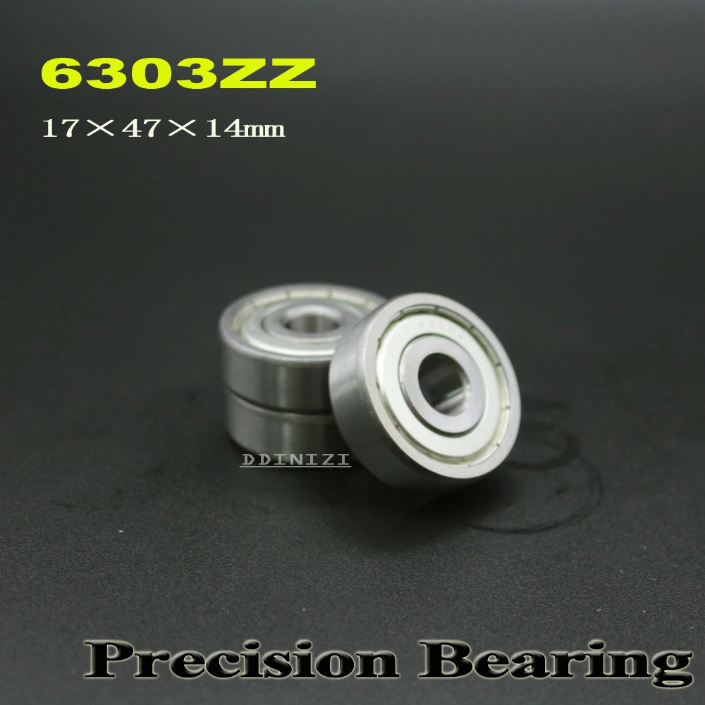 6303ZZ Bearing 17*47*14 mm ABEC-3 For Blower Vacuums Saw Trimmer Deep Groove 6303 Z ZZ Ball Bearings 6303Z  ( 2 PCS )