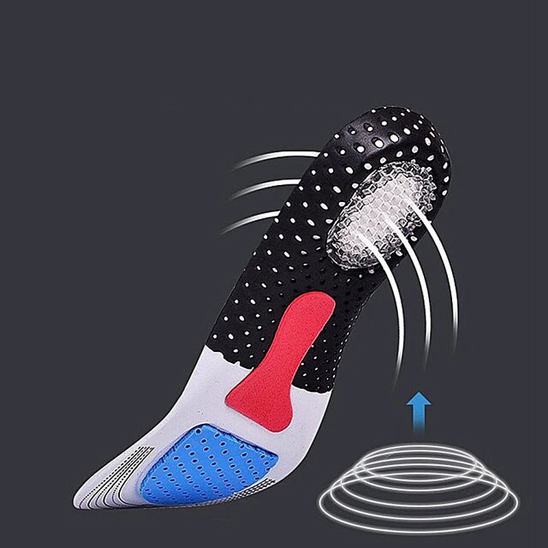 silicone insoles for shoes insole arch support sport shoes pad unisex thickening shock absorption Shoes Pads Soft Insole P-D