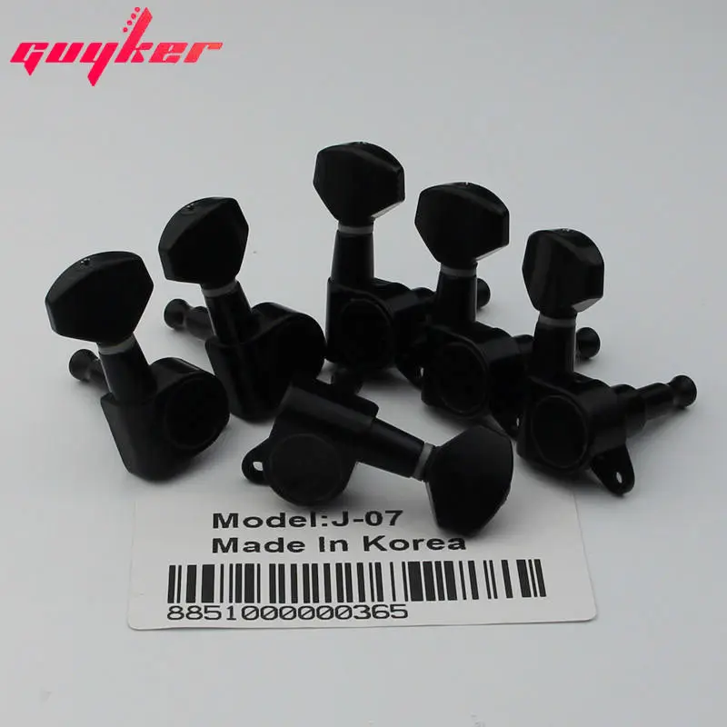 6R Black Guitar Tuning Peg Key Tuner Machine Head For Sta J07