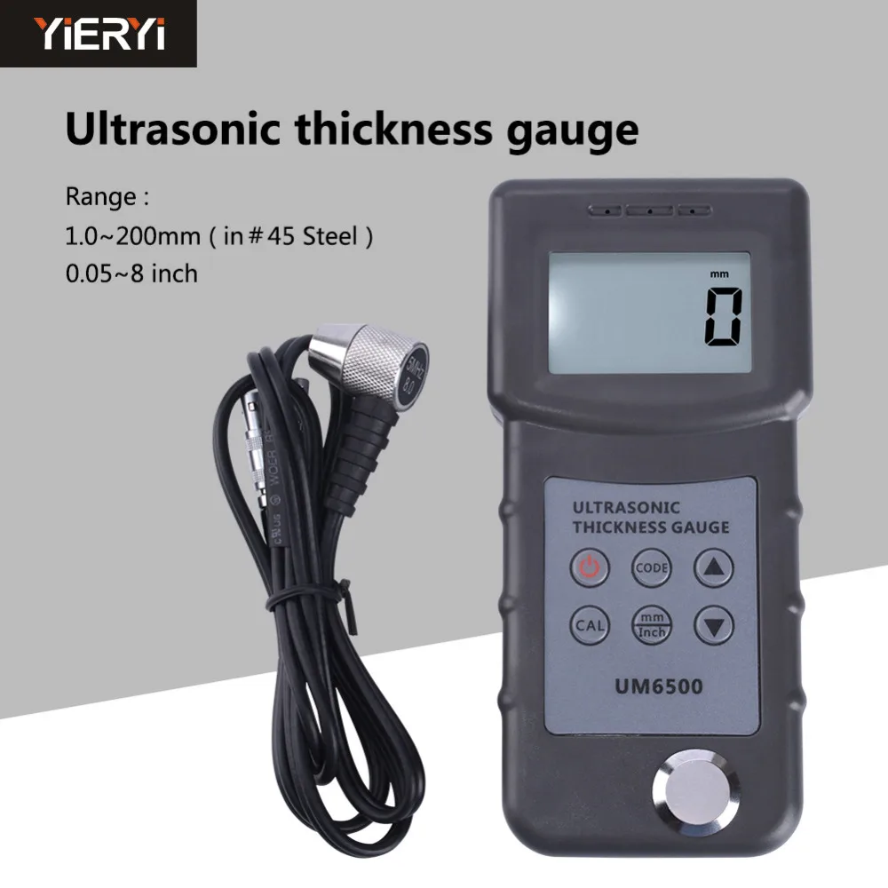 Hand-held Precision Measurement Ultrasonic Thickness Gauge / Iron Plate Thickness Boiler UM6500 Ultrasonic Thickness Gauge