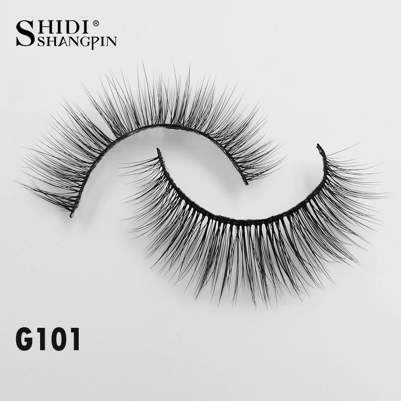 SHIDISHANGPIN 3/4 Pairs Cruelty-Free 3D Mink False Lashes Natural Long Wispy Reusable Thick Cils Makeup Fake Eyelashes