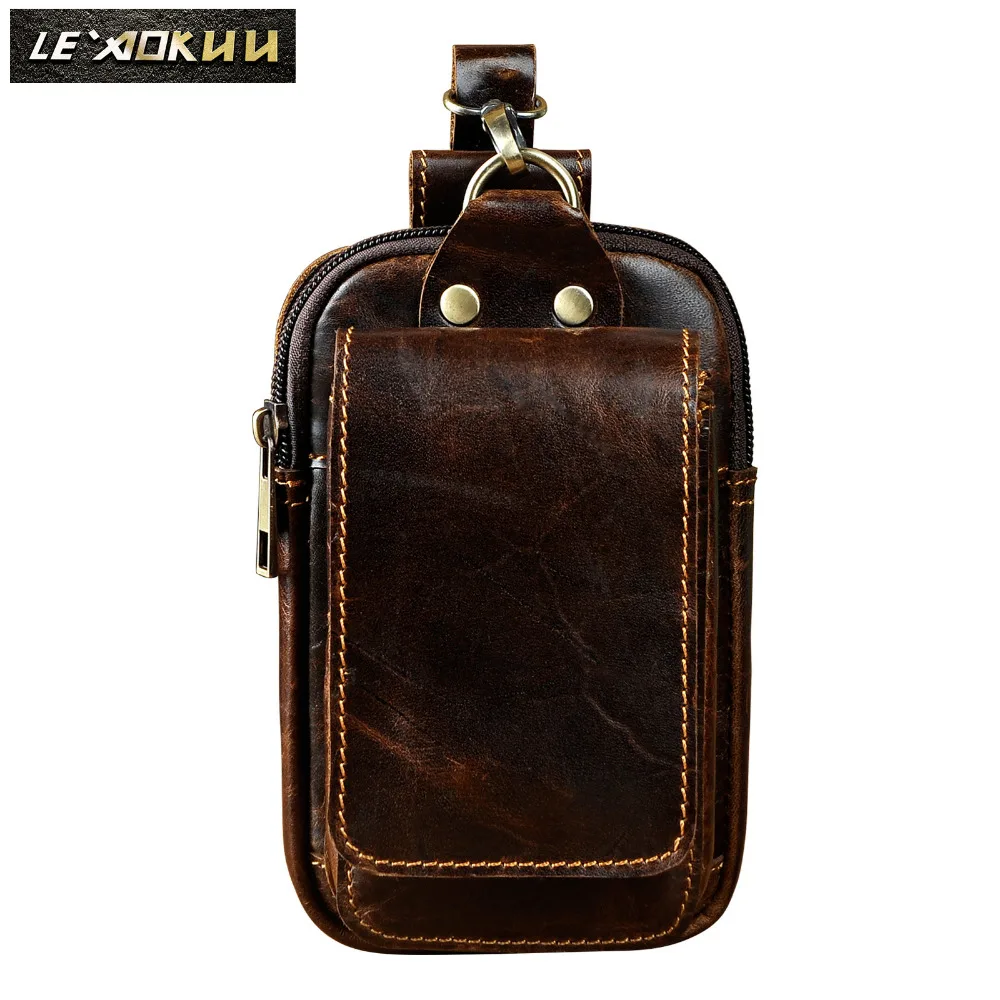 Fashion Original Leather Male Gift Small Summer Pouch Hook Design Cigarette Case 6