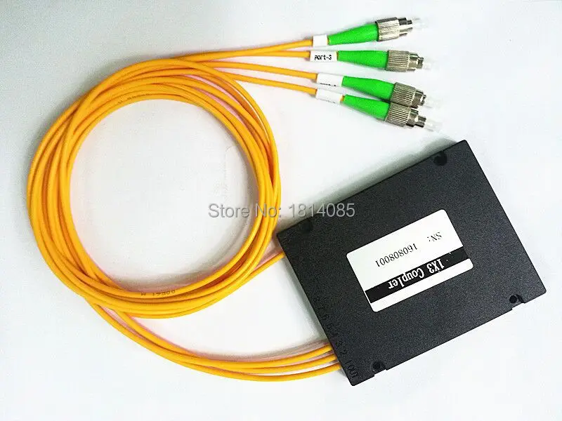 

3.0mm 1X3 50:50 Coupling ratio SM Dual Window Fiber optic Splitter with FC/APC FBT1X3 Splitter ABS