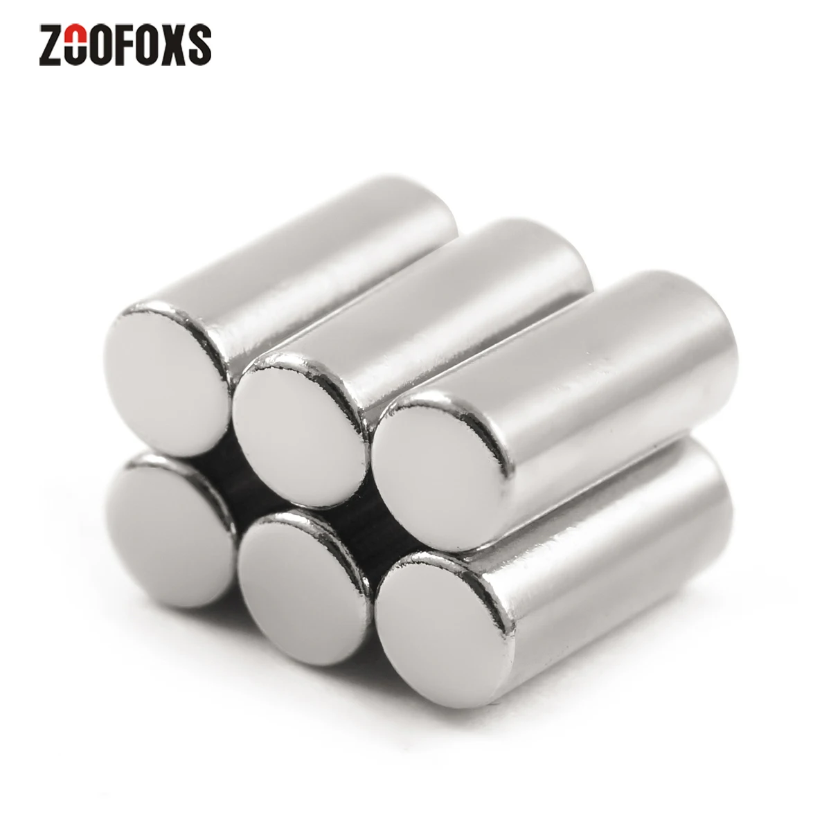 ZOOFOXS 30pcs 4 x 10 mm N35 Round Small Neodymium Magnet Rare Earth Powerful Magnets 4*10mm for Craft