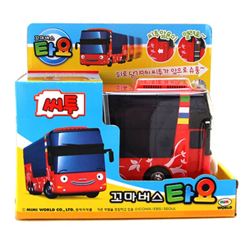 New the little bus tayo Cito model mini plastic oyuncak car kids miniature double decker tayo school bus baby toy Christmas gift