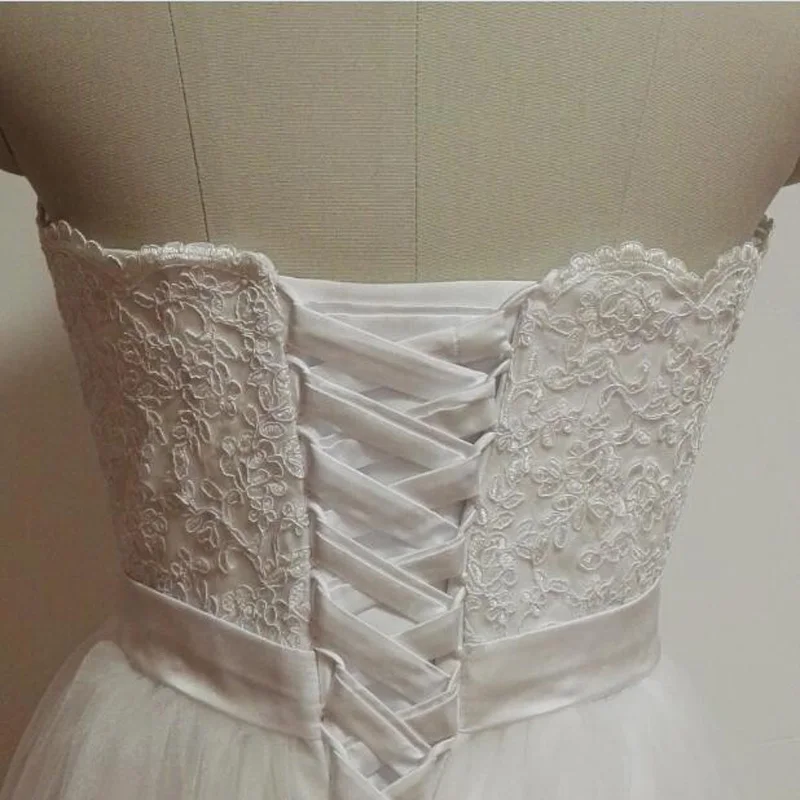 Jieruize branco vintage rendas apliques baratos vestidos de casamento a linha rendas acima de volta querida vestidos de noiva