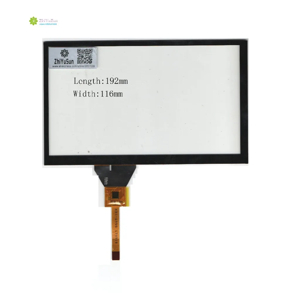 

ZhiYuSun KDT-6955 192mm*116mm 8inch NEW touch screen panel 192*116 TOUCH glass sensor for DVD car Capacitive touch screen