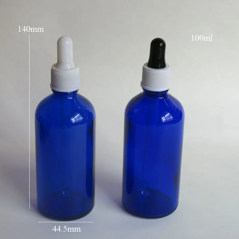 

wholesale 50 Pcs 100Ml Blue Glass Reagent Liquid Pipette Bottle with plastic Dropper Drop Aromatherapy, 100 ml Packing Bottle