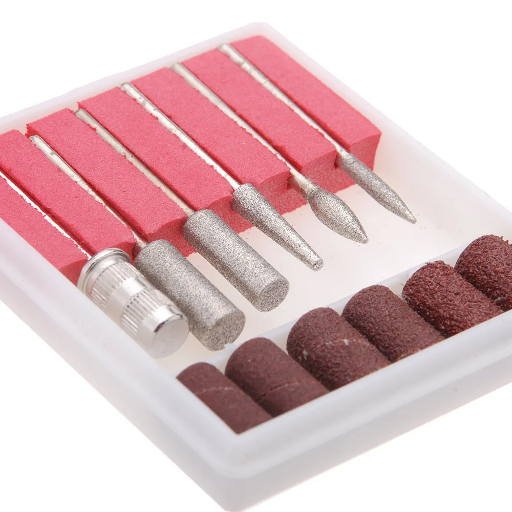 Wholesale Excellent Nail Drill Bit Sanding Bands Manicure Tool Replacement Nail Electric File Metal Bit 100set/lot free shipping