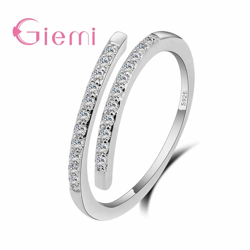 Low Price Popular Simple Curved Design 925 Sterling Silver  Rings For Men And Women Ring Engagement Wedding Gifts