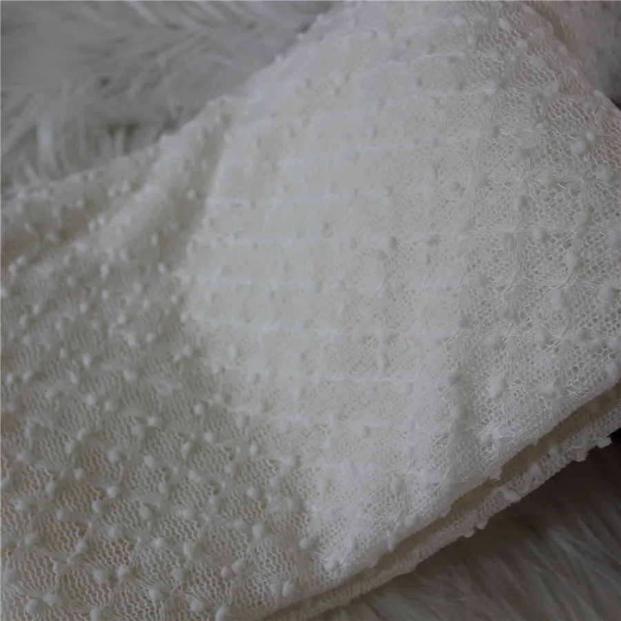 150*100cm Newborn Photography Backdrop Popcorn Fabric Baby Posing Dots Fabric Photography Blanket Newborn Photo Prop