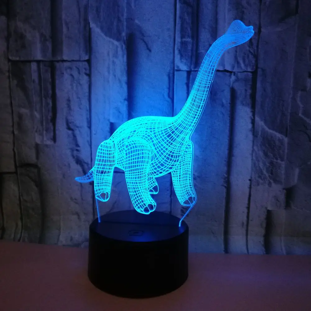 Dinosaur 3d Night Lamp Colorful  Moderne Desk Lamp Touch Remote controlled Led Visual Gift Table Lamps For Living Room