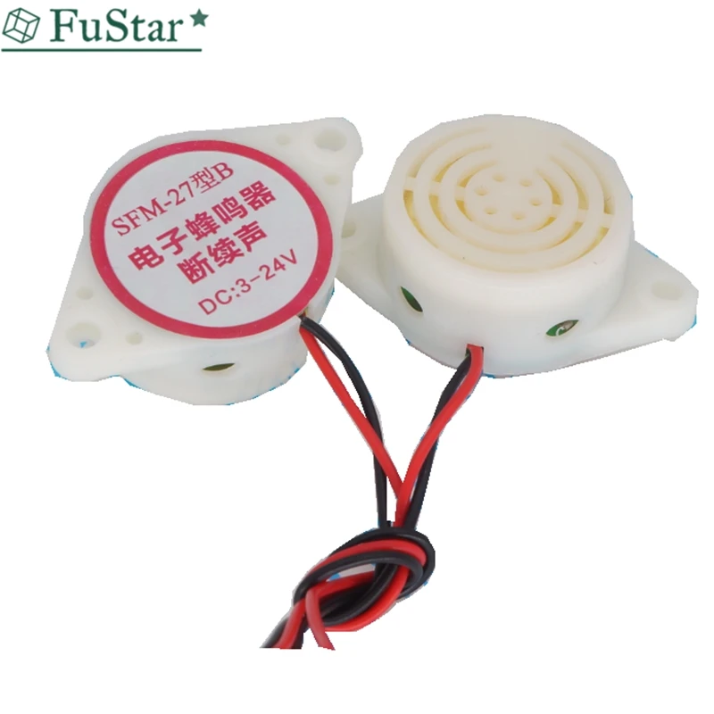 2PC/Lot SFM-27 B Intermittent Sound DC6 DC3-24V HYT-3015B Electronic Buzzer Active Loudspeaker