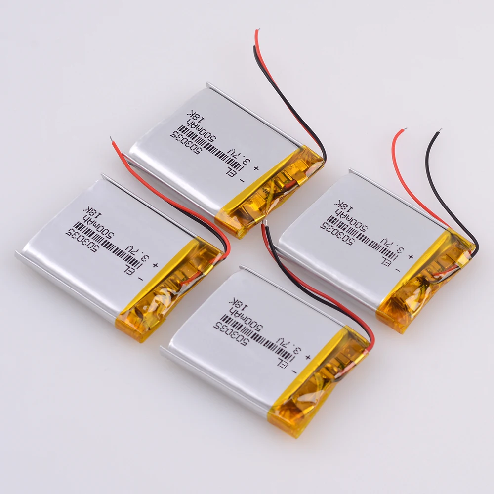 Lithium Polymer Rechargeable Battery For dvr auto-registration bluetooth column phone video recorder register 503035 3.7V 500mAh