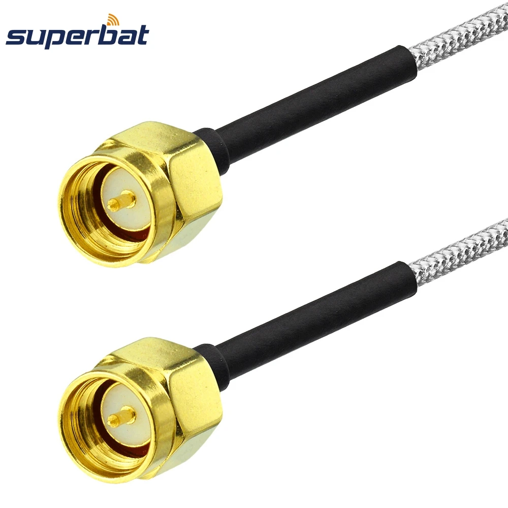 

Superbat SMA Plug to Male Straight Cable Semi-Flexible RG402 20cm for GSM CDMA 3G 4G GPS WIFI DAB Ham TV Antenna
