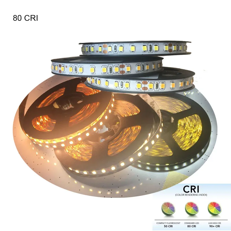 3Years  Guarantee 10m/2rolls  CRI +80 DC 12V 24V 2835 LED Strip Light White 3000K 4000K 6000K Available 600LED/5m 22-24lm/LED