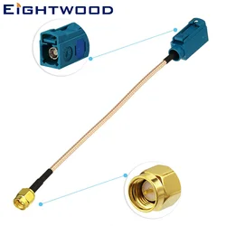 Eightwood Fakra Z Jack Female to SMA Plug Male Pigtail RG316 Coaxial Extension Car GPS DAB+Radio Aerial Antenna Adapter Cable