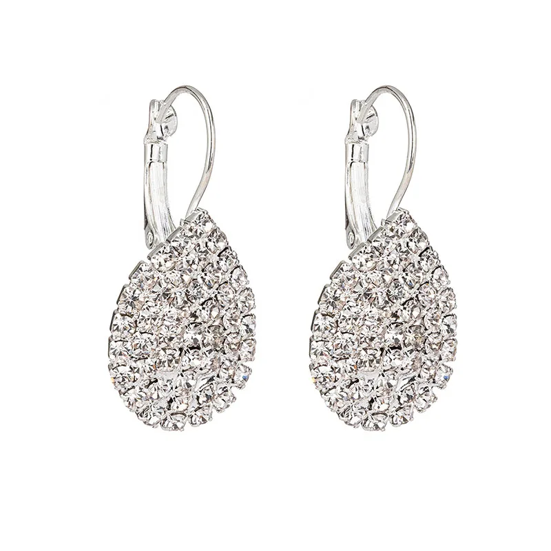 YFJEWE Women Waterdrop Rhinestone Earrings Fashion Crystal Drop Earrings Free Shipping Boucle D'oreille Femme E601