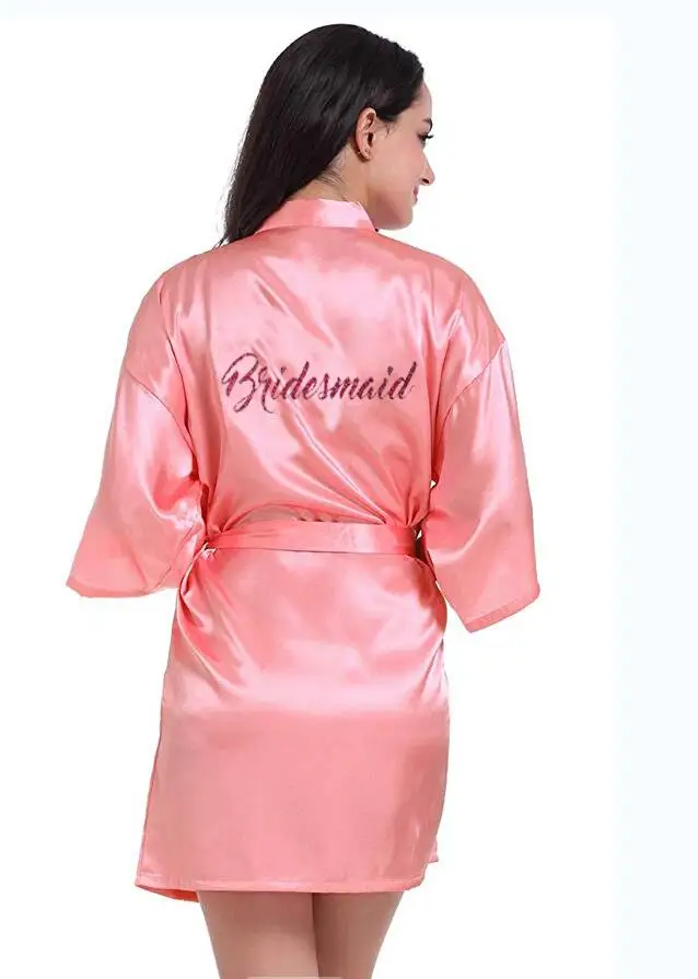 2019 Hot Women Summer Sexy Satin Silk Robes Gown Wedding Bride Kimono Lingerie Bridesmaid Bridal Silk Robes for Women Dress New