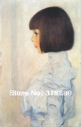 

Oil Painting reproduction on Linen Canvas,Portrait of Helene Klimt,Free Fast Shipping,100% handmade,Gustav Klimt oil painting