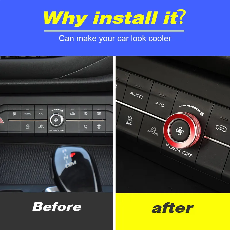 Hivotd For Haval F7 F7X 2023 car air conditioning switch AC knob cover Control adjustment sticker decoration interior accessory