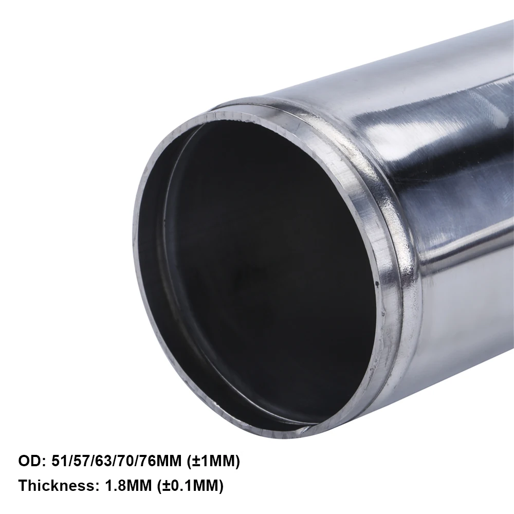 R-EP Universal Aluminum Tube 51mm 2inch Cold Air Intake Pipe for Racing Car Turbo High Flow 0/45/90/180 Degrees L S Type