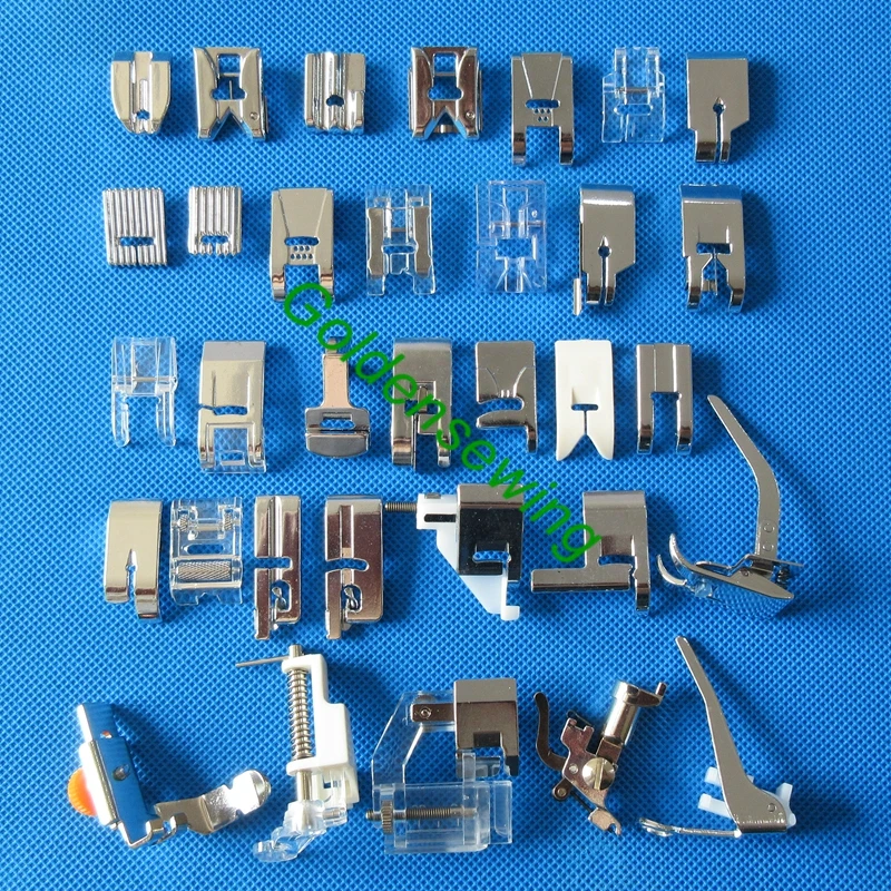 Plastic Box 34 PCS Presser Foot for Bernina Old Style 640-2 642-2 644 700 707