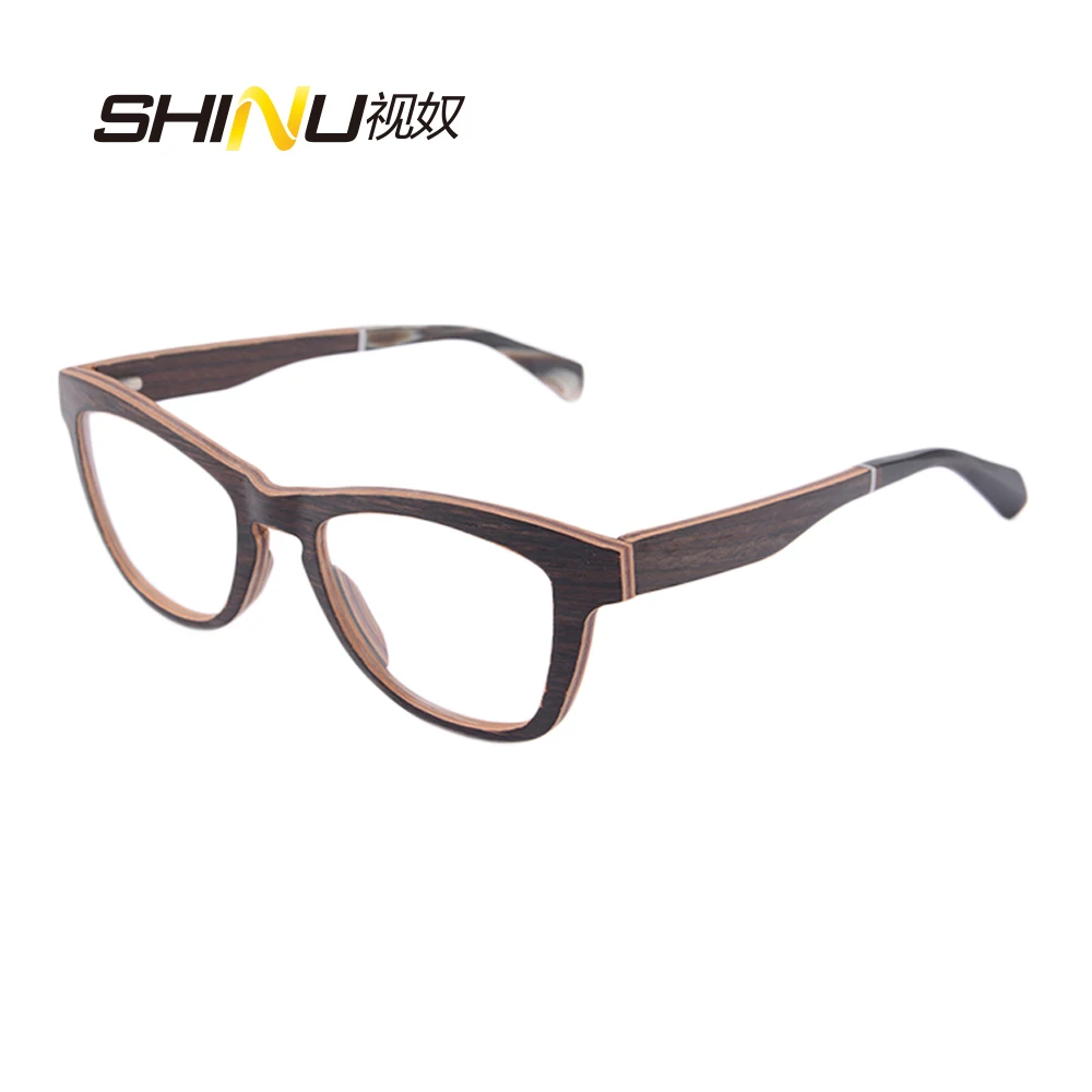 

Vintage eyeglasses frame Reading Glasses black walnut glasses frame myopia men Women expensive male Brand Fashion customized