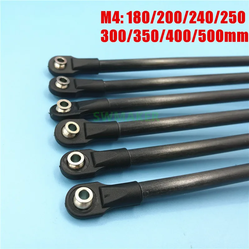 

180mm-500mm Carbon tube Diagonal Push Rod Arm + Rod End Bearing kit for Rostock Delta Kossel/TEVO 3D printer