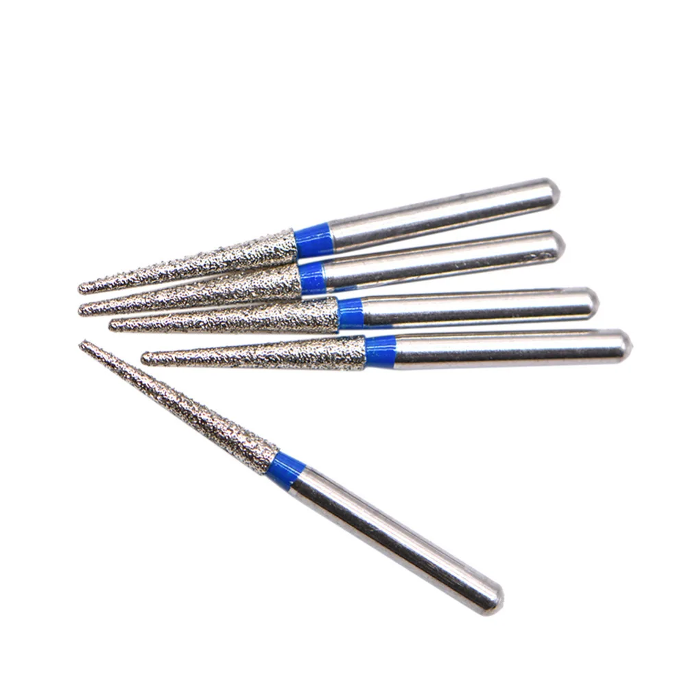 100 pcs/Bag 1.6mm Dental High Speed Burs High Speed Handpiece Turbine Diamond Burs Diamond Polishing Tooth Preparation bur