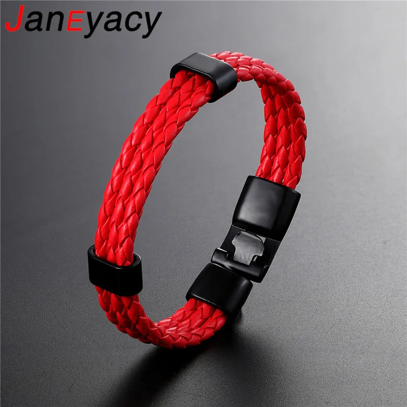 Bracelete masculino de couro 2019, bracelete em tecido da moda, edição simples, acessório para homens, atacado