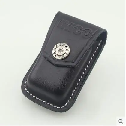 IMCO  Lighter leather sheath 6700 portable cigarette Lighter cover box black leather clasp style lighter case pouch