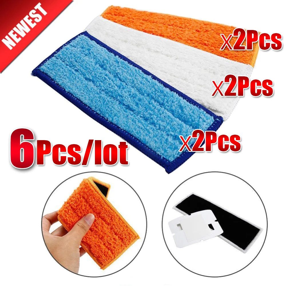 6Pcs/lot Top quality Robot cleaner brushes spare parts Wet Pad Mop+Damp Pad Mop+Dry Pad Mop for iRobot Braava Jet 240 241