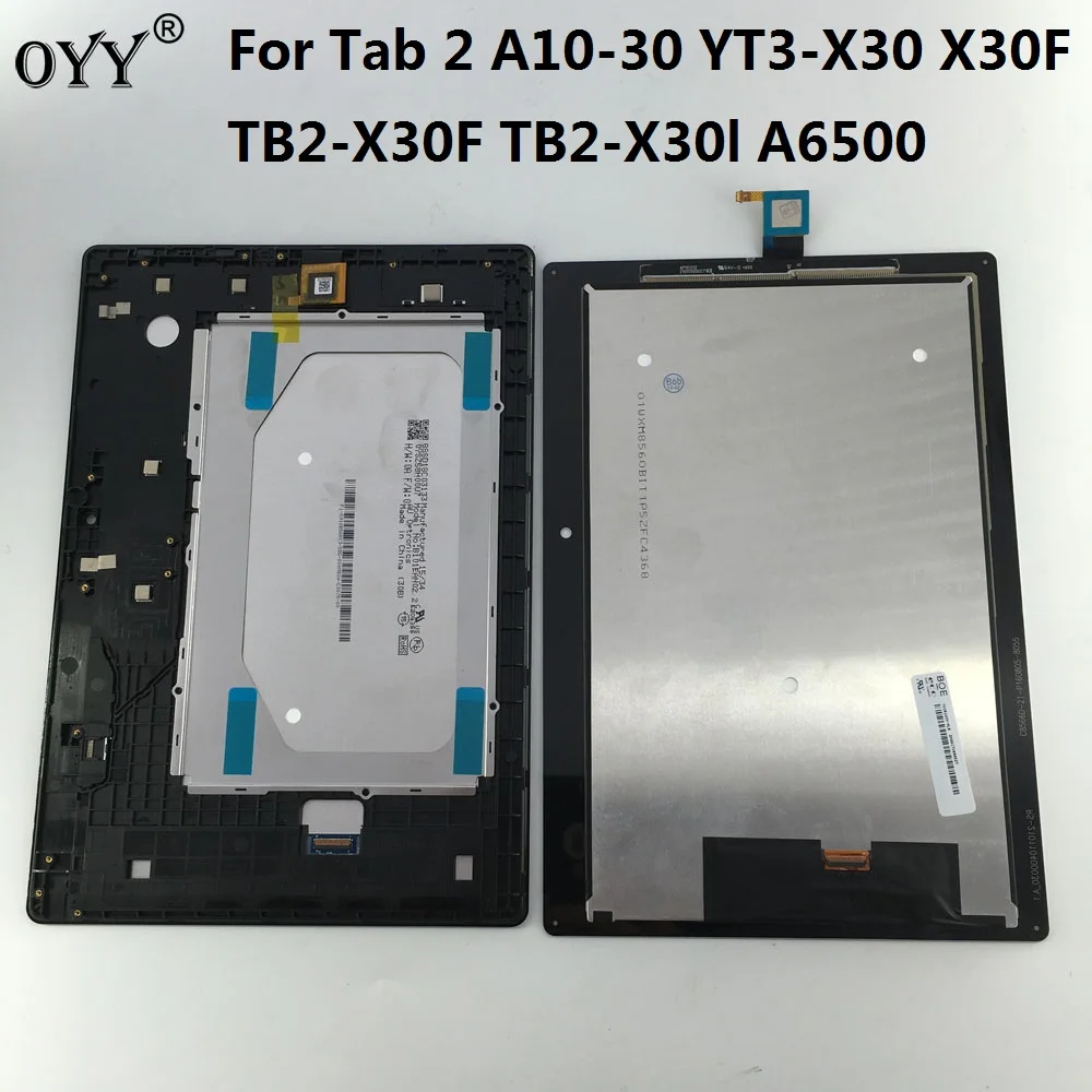 LCD display + touch screen digitizer Assembly Replacement Parts For Lenovo Tab 2 A10-30 YT3-X30 X30F TB2-X30F TB2-X30l A6500