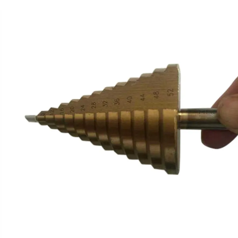 Brocas cônicas passo 4-52mm para metal, cortadores hexagonais de titânio para metal, cones de energia, ferramentas de madeira, brocas para metal hss dz103