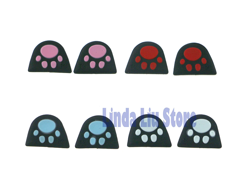 Cat Paw SiliconeTrigger Buttons Sticker with Adhensive L2 R2 grips for PS4 Controller L2 R2 Button Cover 100sets/lot