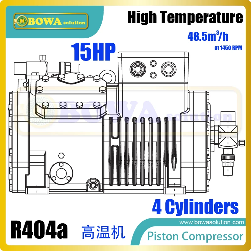 15HP HBP refrigeration compressors with high cooling capacity and minimal energy is suitable for freezers, replacing 4PCS-15.2Y