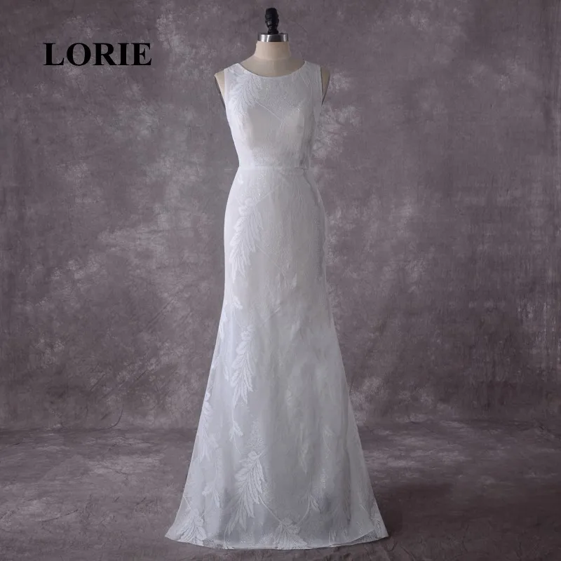 

LORIE Mermaid Wedding Dress 2024 Real Photo O-Neck Lace White Ivory Boho Beach Bride Dress Cheap Wedding Gown for Bride Wedding