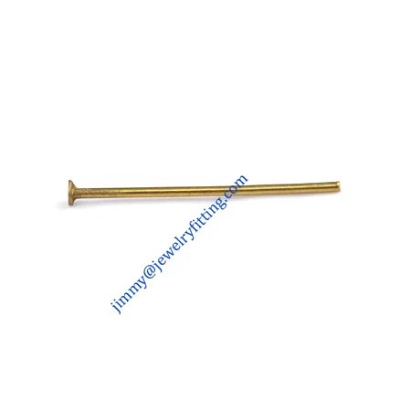 Jewelry Making findings Raw brass metal Head Pins with flat end Scarf Pins jewellry findings 0.7*18mm shipping free