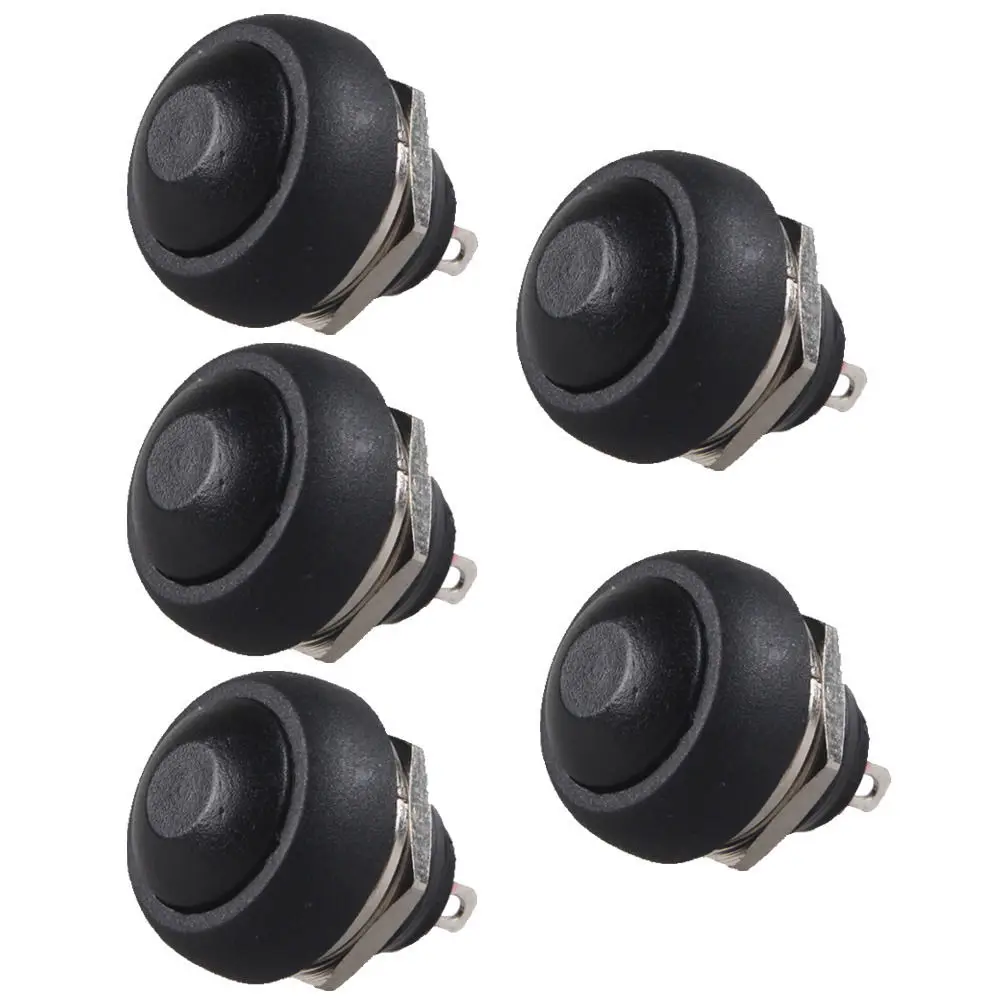 EE support 5pcs Colors Mini Round Switch 12mm Waterproof Momentary Push button Switch Universal Car Accessories Sales